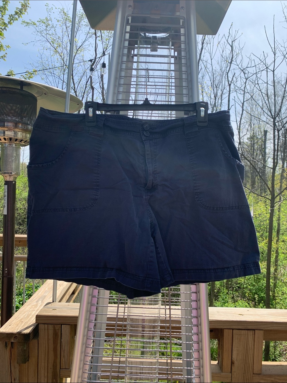 St. John's Bay Navy Flat-Front Shorts
